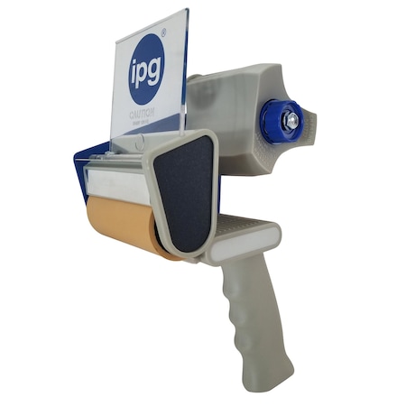 Intertape Tape Dispenser, 3 in Max. Tape Width, 3 in Tape Core Dia., Pistol, Plastic, Gray 1970