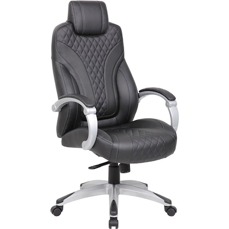Boss Office Products Boss Office Products B8871-BK Executive Hinged Arm Chair; Black B8871-BK