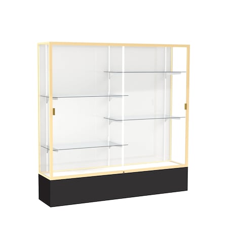 Ghent Spirit Floor Display Case 72x72x16, White, Champange 376WB-GD-BK