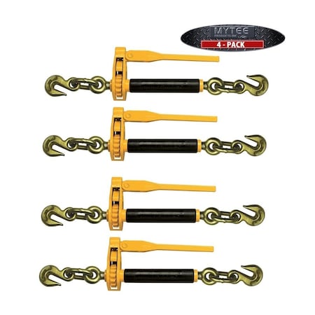 Mytee Products Peerless Folding Handle QuikBinder Plus Ratchet Binder 3/8in, 4PK CB-PQB-38x4