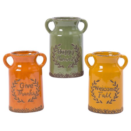 Gerson 8 in. Harvest Vase Fall Decor 2488080