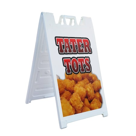 Signmission Tater Tots, A-Frame & 2 Sign Inserts, Heavy-Duty Plastic Frame SBHD-C-2436-Tater Tots