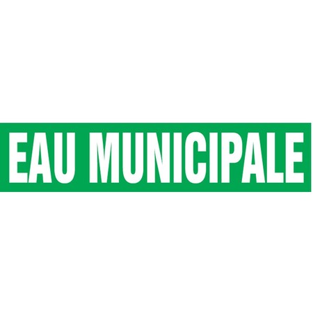 Accuform FRENCH PIPE MARKER EAU MUNICIPALE CRPK215STC