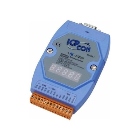 Icp Das Embedded Communication Controller with one RS-485 port, two RS-232 ports, and one I-7523D