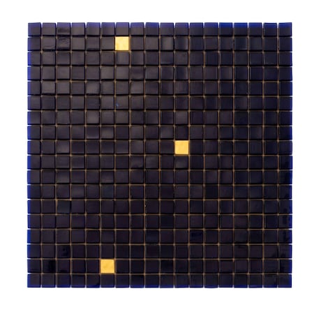 Apollo Tile Mingles 11.6 in. x 11.6 in. Glossy Dark Blue Glass Mosaic Wall and Floor Tile 18.69 sqft/case, 20PK APLDE8831MIX1