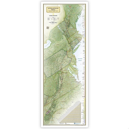 National Geographic Appalachian Trail Map in Gift Box, 18'' x 48'' RE01020716X