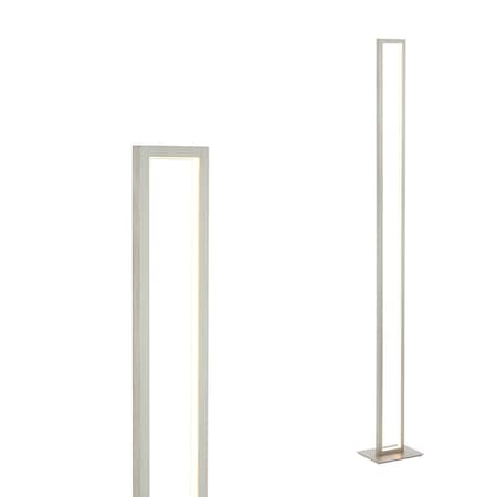 Jonathan Y Johan 59.5" Modern Minimalist Aluminum Integrated Tower LED Floor Lamp, Nickel JYL7038A