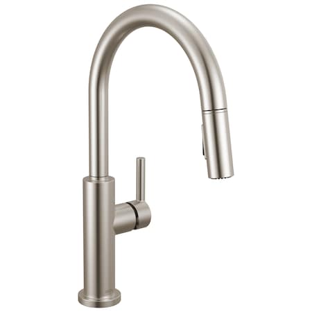 Delta Nicoli Single Handle Pull-Down Kitchen Faucet, 11.06 in, Stainless 19867LF-SS