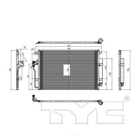 Tyc A/C Condenser 4240