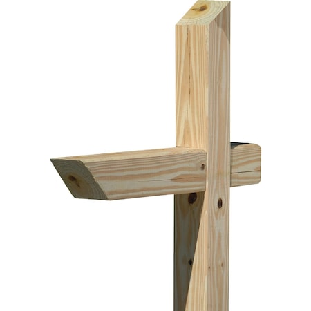 Universal Forest Angle Southern Yellow Pine Treated Mailbox Post 106053