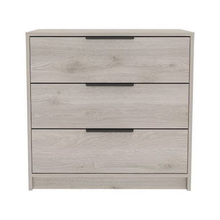 Homeroots 28" Light Gray Wood Three Drawer Dresser 477785