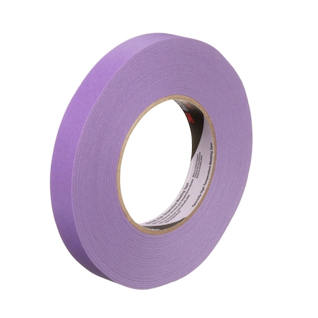 3M Painter's Tape, 18 mm W x 60 yd L, 7.3 mil Thick, Purple, Rubber Adhesive, 48 PK 501+PL