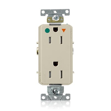 Leviton DPl HG/IG Rec 15A 125V TR Self-Gr Ivr DT820-IGI