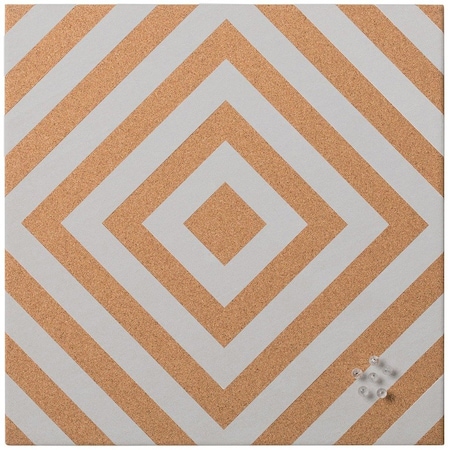Mastervision Chevron Frameless Cork Bulletin Board, 16" X 16" SF751407397