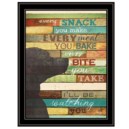 Homeroots Ill Be Watching You 7 Black Framed Print Wall Art 406552
