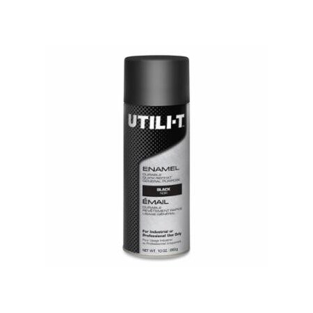 Rust-Oleum UTILI-T, General Purpose Enamel Spray Paint, 10 oz, Black, Gloss, Aerosol Can, 6PK 647-387390