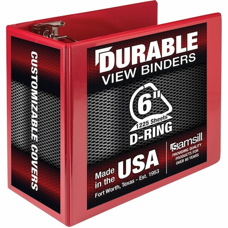 Samsill Nonstick 6 Locking DRing View Binder, Red SAM16423