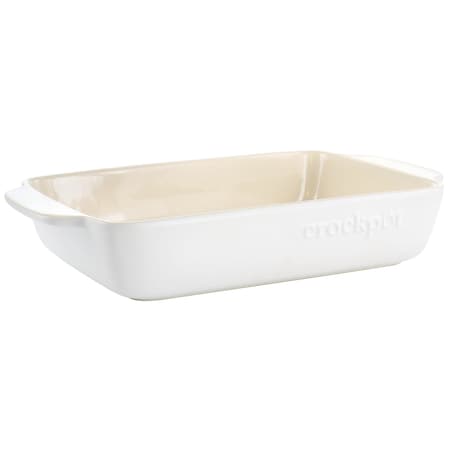 Crockpot Artisan 4 Quart Rectangular Stoneware Bake Pan in Cream 136633.01