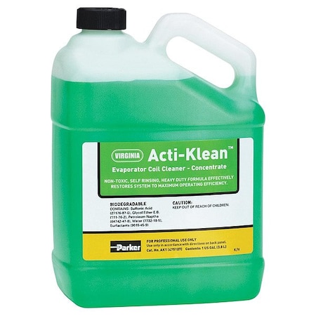 Virginia Coil Cleaner, 1 gal, Jug, Green AK1 ACTI-KLEAN 1GAL