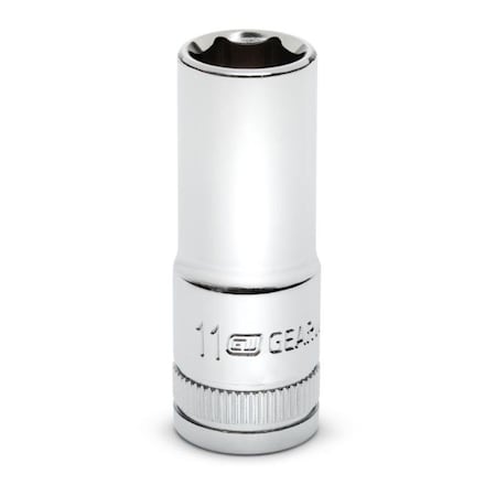 Gearwrench Mid Lenght Socket, 3/8Dr, 6Pt, 11mm 80393S-06