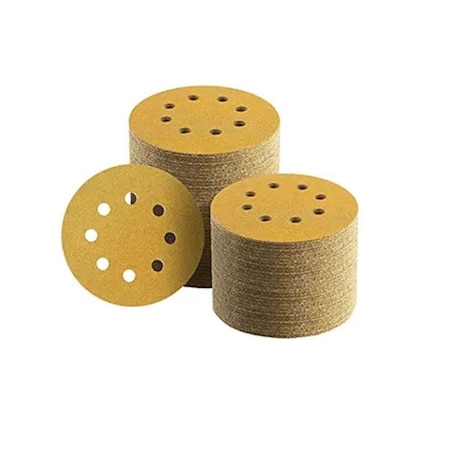 Us Chemical & Plastics Gold Pro Disc, 3 in Dia, 80 Grit, Hook and Loop Attachment, 50PK 660001