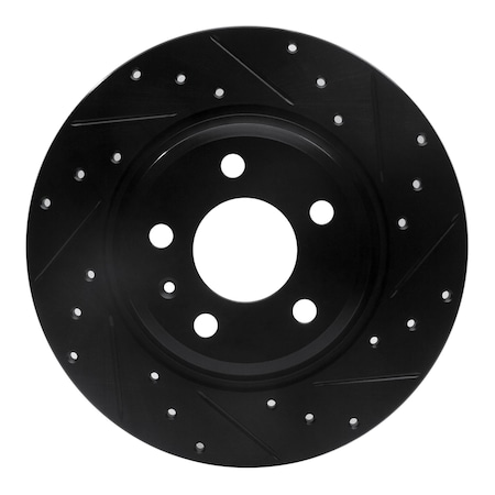 Dynamic Friction Co DFC Brake Rotor - Drilled and Slotted - Black 633-73061R