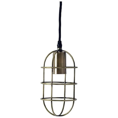 Homeroots Gold Single Metal Dimmable Ceiling Light With Antiqued Brass Shades 611613