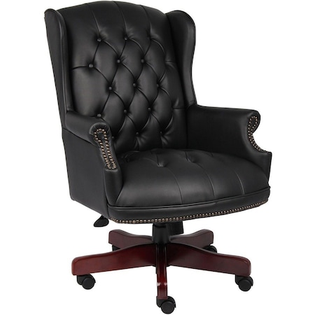 Boss Traditional Chair, Black Back, 30 in W 32" L 44" H, Fixed B800-BK
