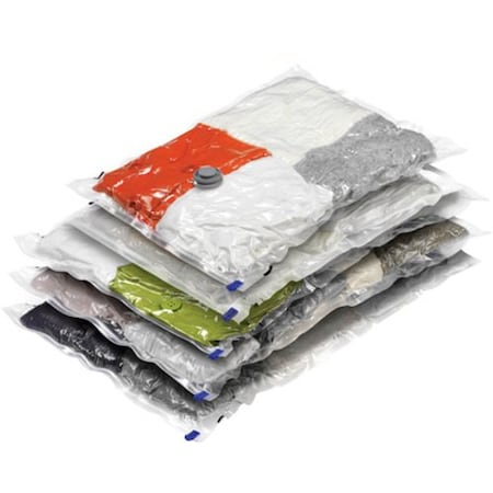 Honey-Can-Do Zip Seal, Plastic, Vacuum Storage Bag Set, Clear VAC-01378