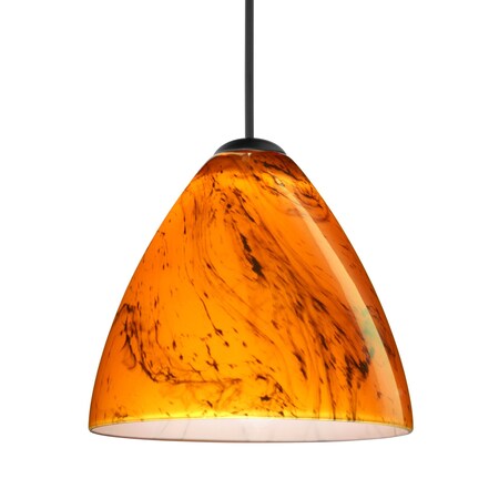 Besa Lighting Besa Mia Pendant, Habanero, Black Finish, 1x 50W MAX GY6.35 Base 1XT-1779HB-BK