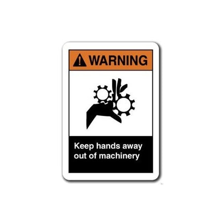 Signmission -Keep Hands Away Out Of Machinery 7inx10in Plastic Safety ansi, ANSI-710WS Keep Hands Away Out ANSI-710WS Keep Hands Away Out
