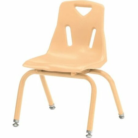 Jonti-Craft Berries Stacking Chairs with Powder-Coated Legs, 10 in. Ht, Set of 6, Camel 8120JC6251