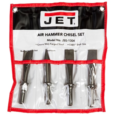 Jet JSG-1304, 4-Piece Replacement Chisel Set for JSG and JNS Riveting Air Hammers, JT9-JSG-1304