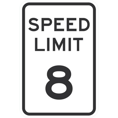 Lyle Speed Limit 8, 12x18, Diamond Grade, White G-2699-DG_12x18