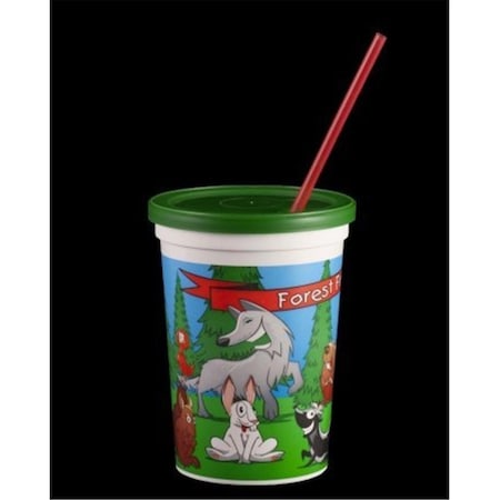Airlite Plastics 34359B Fun Kids Cups for Forest Friends Ocean Friends / 34359B