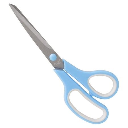 Vulcan Scissor, 8-1/2 in OAL, 4-1/2 in L Cut, Stainless Steel Blade, Comfort-Grip Handle, Blue/Gray Handle JL-SR-09