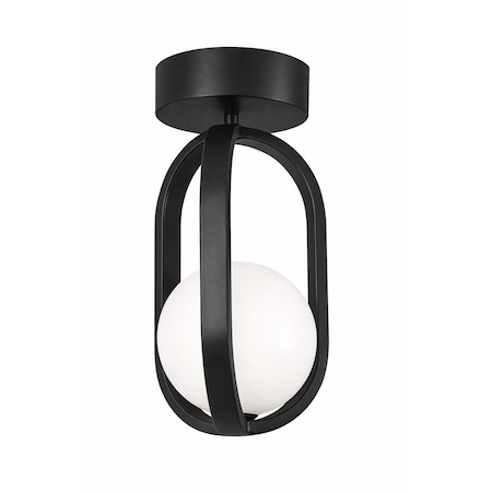 Afx Milan, 7'' LED Flush Mount, Black MLNC07LAJUDBK