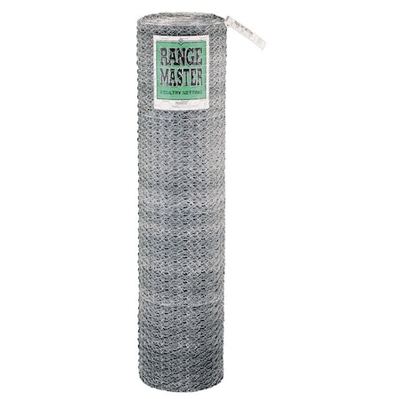Rangemaster Rangemaster 5934 Poultry Net, 1 in Mesh, 50 ft L, 24 in W, 20 ga, Galvanized Steel 6410