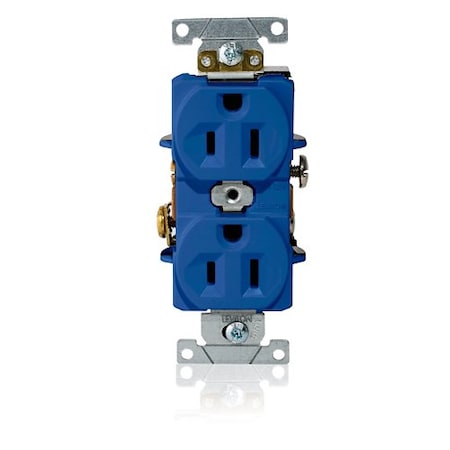 Leviton Dup Rec 15A 125V Self-Gr Blue L5262-BU