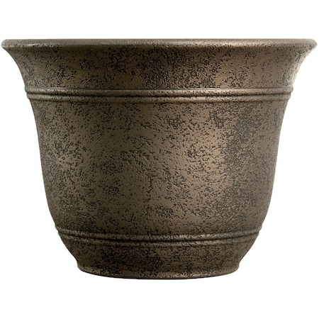 Listo Sierra 9.63'' H. x 13'' Dia. Nordic Bronze Poly Flower Pot SRA13001P02