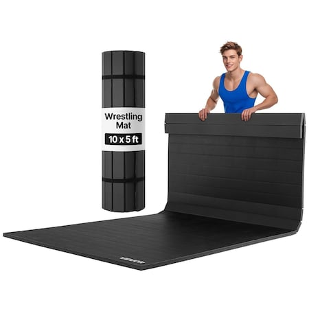 Vevor Wrestling Mat Roll-Up Martial Arts Mat 10x5 ft Gymnastics MMA Jiu Jitsu Mat WR-10*5*1.25