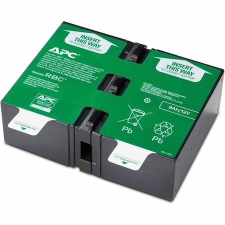 Apc UPS Battery, BR1500G, Mfr. No. BR1300G, SMC1000-2U, 24V DC, 9 Ah, Detachable Cable APCRBC124