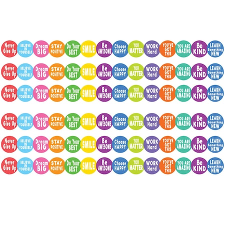 Teacher Created Resources Colorful Positive Sayings Border Trim, 35 Feet Per Pack, 6PK TCR8326