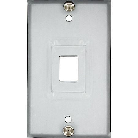 Leviton Leviton QuickPort 1-Socket Recessed Faceplate - 1 x Socket(s) - 1-gang 4108W-1SP