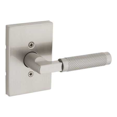Kwikset Prava Lever with Rectangular Rose Half Dummy Door Lock Satin Nickel Finish 788PVLRCT-15