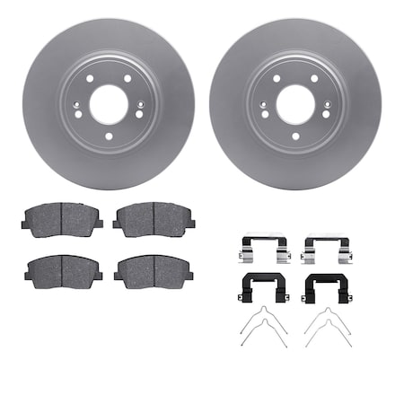 Dynamic Friction Co DFC GEOSPEC Coated Rotors with 5000 Brake Pads - Ceramic and Hardware 4512-21082