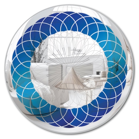 Se-Kure Luxe Full Blue Spiral Ring Deco Convex 18in CFL02-18