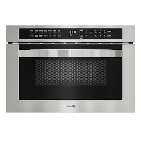 Koolmore 24 in. Built-In Microwave Drawer with Air Fry, Sensor Cooking, Stainless Steel Interior, 1.2 Cu. Ft. KM-MD-1AFSS