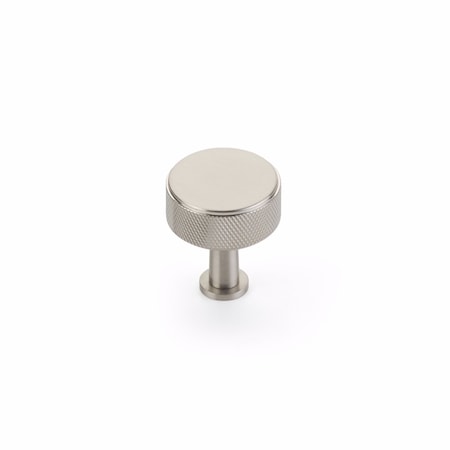Schaub 1-1/4in Center to Center Pub House Knurled Cabinet Knob Brushed Nickel Finish 5002-BN