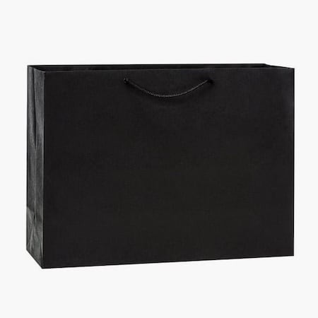 Nashville Wraps Black Kraft Gift Bags, Vogue 16x6x12, 100PK KTVBBK